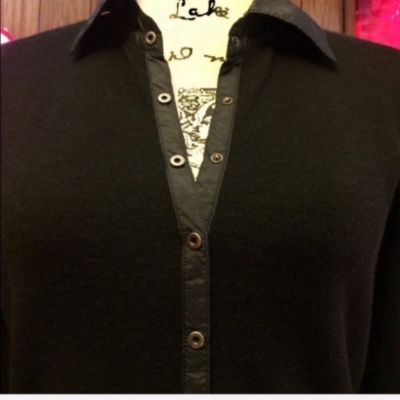 Eli Tahari Lightweight Knit Wool Sweater - Picture 3 of 6